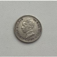 ИСПАНИЯ  50 сентимо 1904 г. (SM-V)