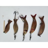 Блесна "Рыбка" (Бычок, Бычок малый), завод ПО Блесна(Мгинский промкомбинат) (бывший Завод пластмассовых спорттоваров г. Отрадное), СССР