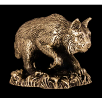 Статуэтка миниатюра Рысь Латунь