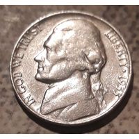 5 центов  1955 D США Джеферсон