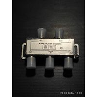 Делитель ТВ х 4 под F-разъем, 5-1000МГц