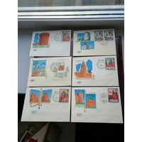 КПД историко архитектурные памятники СССР 6 шт. 1971