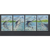 Соломоновы Острова 1998** Фауна моря Марлин Рыба-Меч #958-961