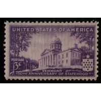 США - 1941 [Mi. 499]** MNH Вермонт, 150-я годовщина обретения статуса штата.