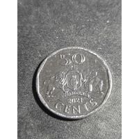 Эсвантини (Свазиленд) 50 центов 2021 Unc