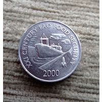 Werty71 Панама 1 сентесимо 2000 Корабль ФАО Кукуруза сентимо цент