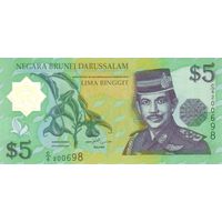 Бруней 5 ринггит образца 2002 года UNC p23b