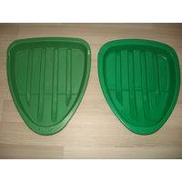 Санки ледянки треугольные зеленые 43х37х7см /Полимер