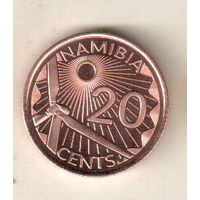 Намибия 20 цент 2025