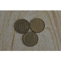 Финляндия 10 пенни 1963,71,75