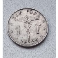 Бельгия 1 франк, 1929 BELGIQUE 6-6-13