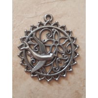 Подвеска кулон птичка ласточка винтаж