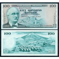 Исландия 100 Крон 1961 год, aUNC