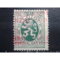 Бельгия 1929 Стандарт, герб  35 сантимов
