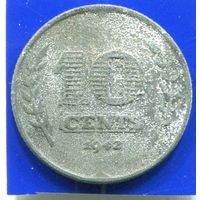 Нидерланды 10 центов 1942 , цинк