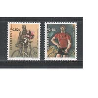 Люксембург-2002(Мих.1775-1776)  **  ,   Спорт,  Велосипед, Велоспорт