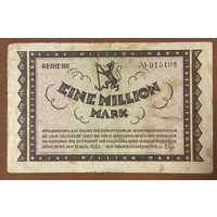 Банкнота 1 миллион марок 1923 год. Дюссельдорф. Веймарская республика.