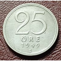 Швеция 25 эре, 1949    ( 1-4-5 )