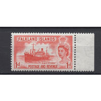 Фолклендские острова /Falkland Islands 1955** Грузовое судно-рефрижератор "Фицрой", Королева Елизавета II Mi#118