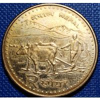 Непал 2 руппи 2009 г.