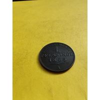 4 пфеннига 1865 года (А), Огонёк сохран. СМОТРИТЕ ДР. МОИ ЛОТЫ.