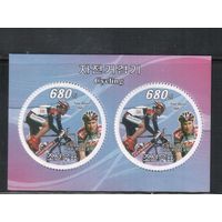 КНДР-2008(Мих.Бл.700) , ** , Спорт, Велоспорт , Велосипеды,
