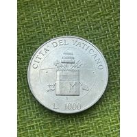 Ватикан 1000 лир 2000 г ( из набора, редкая )