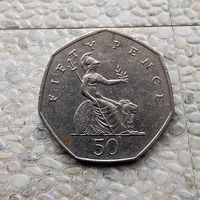 50 пенсов 2001 года Великобритания. Королева Елизавета 2.