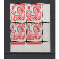 Остров Джерси /Jersey (Нормандские острова) 1964** Королева Елизавета II, Королевская булава, герб Джерси Квартблок