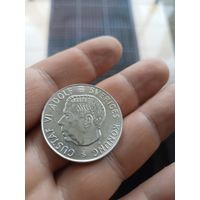 5 крон 1954 Швеция,Густав 6,серебро