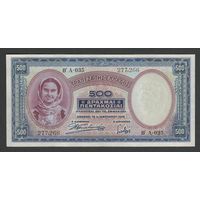 Греция 500 драхм 1939 года. Надпись ENI. Тип P-109b. Состояние XF+/аUNC