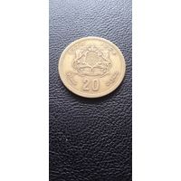 Марокко 20 сантимов 1974 г.
