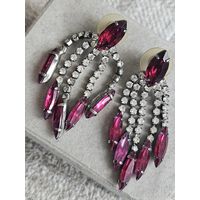 Крупные винтажные серьги