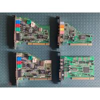 Лот из четырех звуковых карт Aureal Vortex 1;2; Yamaha;Crystal pci