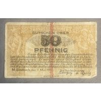 Нотгельд 50 пфеннигов 1920 год. Мёнхенгладбах. Веймарская республика.