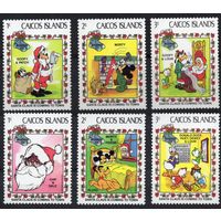 Кайкос 1983. Мультики Дисней Mi 22-27  (6 марок из серии 9 марок)
