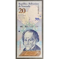 Банкноты 20 боливар 2018 год Венесуэла. НЕ БЫЛА В ОБОРОТЕ.