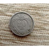 Werty71 Австрия 20 геллеров 1893