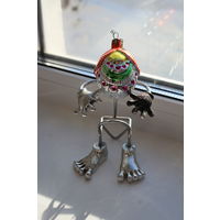 Елочная стеклянная игрушка СССР "Домик"