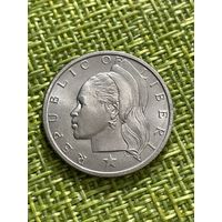 Либерия 25 центов 1973 г