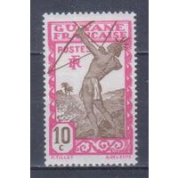 [1215] Французские колонии. Французская Гвиана 1929. Индеец с луком.10с. БЕЗ КЛЕЯ.