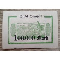 Werty71 Германия 100000 марок 1923 банкнота Бад-Херсфельд Редкий