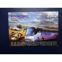 Календарик 2002 г.  Автобусные рейсы по всей Европе.