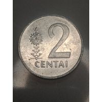 Литва 2 цента 1991 года .