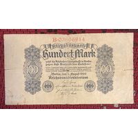 Банкнота 100 марок 1922 года. Веймарская республика. С рубля без МЦ.