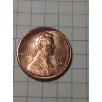 1 цент США 1987 D год