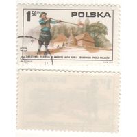 Польша 1975.09.24 (Mi)PL2401 марка из сер.200 лет независимости США - 1,50zl Польская стеклодувная мастерская и стекольный завод, Джеймстаун, 1608 (г) (a1-09 ТОРГ/ВАША ЦЕНА