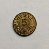 Перу 5 сентимо 1985 г.