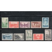 США-1934, (Скотт.740-749), **/ *,   Национальные парки(полная серия)