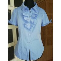 Красивая блуза-рубашка из приятного нежного 100% cottona, 44-46 размера.